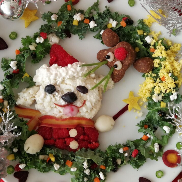 キラキラ魔法のクリスマスプレート犬ご飯